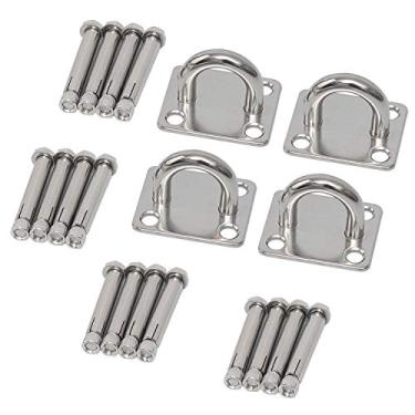 Imagem de Suporte de parede para suporte de teto, suporte de olhal de ferragem marítima resistente, gancho em forma de U, kit de suspensão para tiras de treinamento de resistência, balanços de ioga, rede e