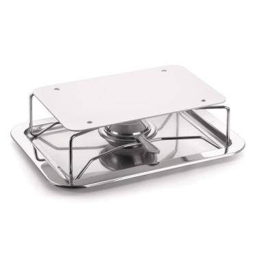 Imagem de Rechaud Retangular Para Restaurante Com Placa Difusora 35cm - Forma