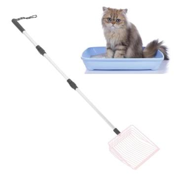 Imagem de Pssopp Punto de cocô de Frango Grande, Comprimento Ajustável de Mão Longa Não Bastão de Arremesso de Seleção de Arremesso de Seleção de Seleção para Gato de Galinheiro Gato de (PINK)