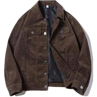 Imagem de Jaqueta De Veludo Cotelê Casual Mais Grossa De Mim, Fall and Spring Coffee, XL