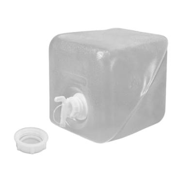 Imagem de KiBcsLic Recipiente de água dobrável, tanque de água dobrável, cantil para caminhadas de emergência, churrasco, 20l com Torneira