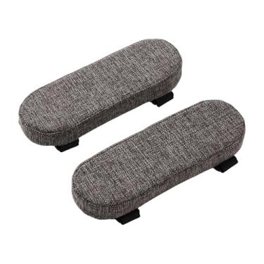 Imagem de Milageto Almofada para apoio de braço de cadeira de escritório, almofada para cotovelo, capa grossa removível, para apoio de braço de cadeira de mesa, Cinza Escuro