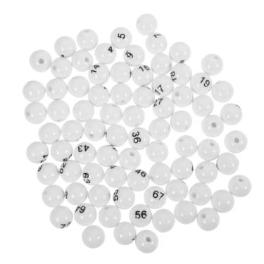 Imagem de VICASKY Bolas de jogo de 75 peças de bolas com número de rifas fáceis de encontrar, sem desbotamento, leve