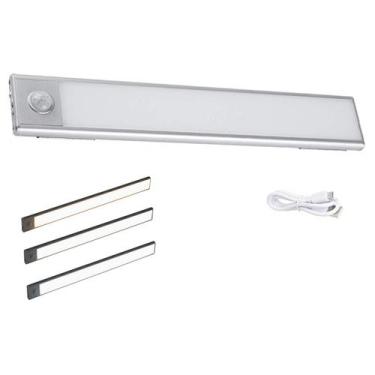 Imagem de Luminaria LED 3 Tons Sensor Movimento Presença 3 Modos Bateria Recarre