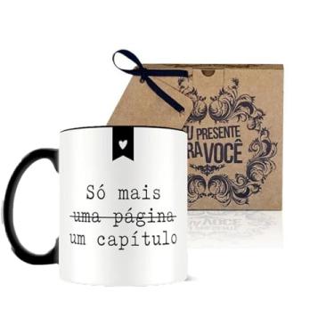 Imagem de Caneca Divertida com Frase 'Só Mais Um Capítulo', com Caixa para Presente