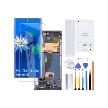 Imagem de Kit de montagem de tela LCD para Samsung Galaxy Note10 TFT N970F N970U N970U1 (preto com moldura, sem impressão digital, tela não curva)