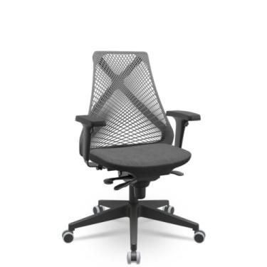 Imagem de Cadeira Escritório Presidente Tela BIX X+ Sincron Slider - PLAXMETAL - Cinza Grafite