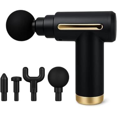 Imagem de Massageador Muscular Eletrico Profissional Pistola – Alívio da Dor, Relaxamento, Liberação Miofascial, 4 Ponteiras, Portátil e Silencioso.