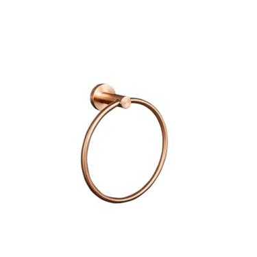 Imagem de Conjunto de banheiro em ouro rosa escovado - Suporte para papel higiênico e saboneteira em aço inoxidável - Acessórios para montagem em parede, porta-toalhas B