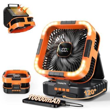 Imagem de Ventilador de acampamento portátil alimentado por energia solar de 100