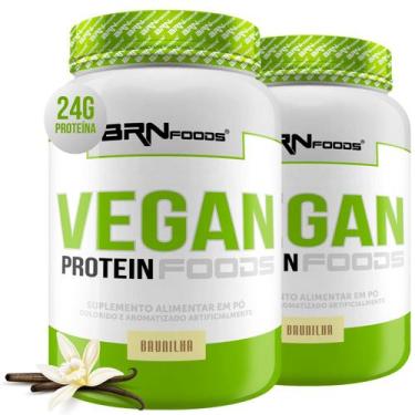Imagem de Kit 2x Proteína Vegana  Vegan Protein 2Kg  BRN Foods, Baunilha