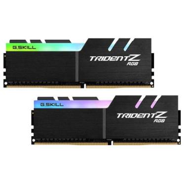 Imagem de G.SKILL Kit de memória F4-3000C16D-16GTZR 16 GB (8 GB x 2) Trident Z R GB Series DDR4 3000 MHz PC4-24000 CL16 Dual Channel - Preto com barra de luz LED RGB de comprimento total