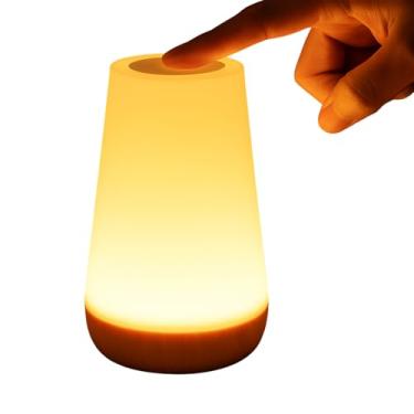 Imagem de Luminária LED RGB Recarregável USB Touch 10 Cores Portátil para Mesa Cabeceira Escritório Gamer Abajur Leitura