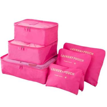 Imagem de Kit Necessaire Organizador Bolsa Mala Viagem 6 Peças Premium - Genéric
