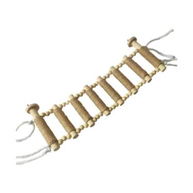Imagem de Ioensy Escada de escalada para hamster, brinquedos para s, poleiro de madeira, suporte para pássaros, brinquedos para calopsitas, periquitos, Type C
