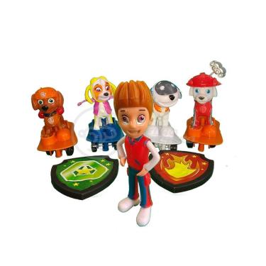 Imagem de Kit 5 Bonecos Patrulha Canina Com 4 Skat Robo Dog 6
