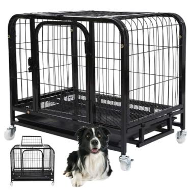 Imagem de Gaiola Pet Cao Gato Cachorro Animal de Estimaçao Canil Pet Shop Rodinhas Transporte Bandeja Removivel Seguro