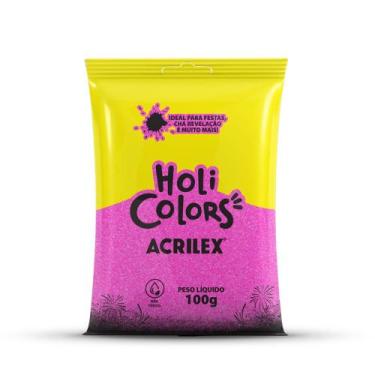 Imagem de Pó Colorido Para Festas Chá Revelação Holi Colors Acrilex 50g - Cores,
