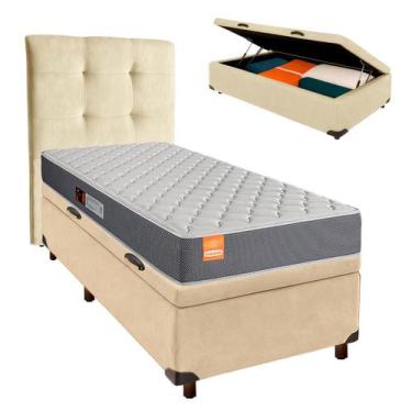 Imagem de Conjunto Cama Box Bau Blindado Solteiro + Colchão D23 Pro Inducol + Ca
