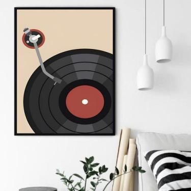 Imagem de Quadro Decorativo Bauhaus Vitrola Disco - 70x50cm - Quadros On-line, M