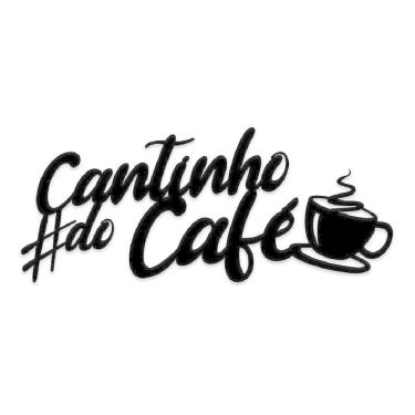 Imagem de Cantinho Do Café Placa Frase Decoração Parede Quadro Preto