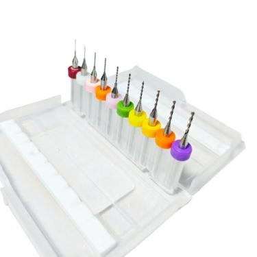 Imagem de Kit 10 Broca para Micro Retifica Haste 1/8 Charbs