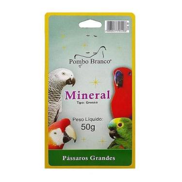 Imagem de Ração Pombo Branco Pássaros Mineral Grosso - 50g