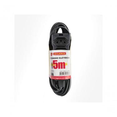 Imagem de Extensao Megatron Pp Plano 3x0,75x5,0m Ate 220v Preto