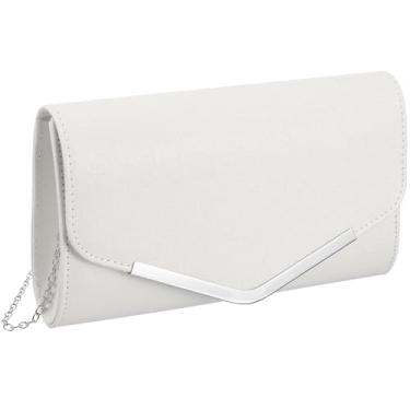 Imagem de Baluue Bolsa de Mão Feminina Envelope Clutch Com Corrente Removível, Bolsa de Mão Brilhante Com Patente para Festa de Casamento Formal, Coquetel, Baile, Bolsa de Ombro Transversal