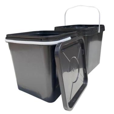 Imagem de Balde Quadrado 16L Para Temakeria Com Tampa Lacre 02 Pçs - Nastripack