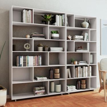Imagem de Estante para Livros 10 Prateleiras Branco Bke - Brv