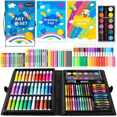 Imagem de Kit de desenho iBayam, pacote com 149 materiais de arte para crianças 