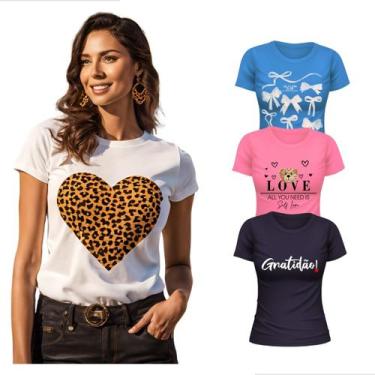 Imagem de Kit 3 T-shirts Da Moda Blusa 100% Algodão Premium Atacado - LaBela, Va
