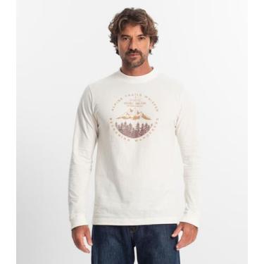 Imagem de Camiseta Masculina Manga Longa Diametro Bege, M, Bege