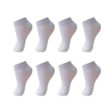 Imagem de Kit Com 12 Pares De Meias Infantil Juvenil Unissex - Naimus, Kit branc