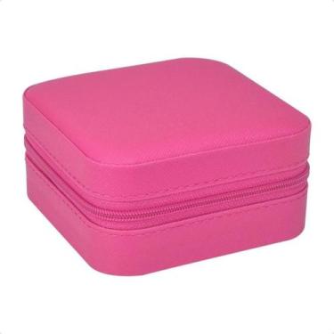 Imagem de Bolsa Portátil Porta Joia Divisórias Zíper Viagem Necessaire - HDL, Ro