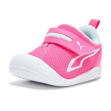 Imagem de PUMA Tênis infantil unissex com gancho e laço, Fluro Pink Pes-Sea Glass Ah25, 10 Toddler