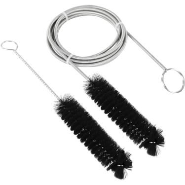 Imagem de Timfirvs Escova de limpeza de tubo CPAP - flexível de 2,8 m + escova prática de cerdas de aço inoxidável de 19 cm - Serve para tubos CPAP de 22 mm, 15 mm, 19 mm (preto)