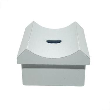 Imagem de Conexao Fixa Fx02Q Quadrada 2 Polegadas Aluminio Branco - Fast Vidros