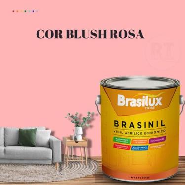 Imagem de Tinta Parede Rosa Acrílica Brasinil  Anti Mofo 3,2l - BRASILUX , BLUSH