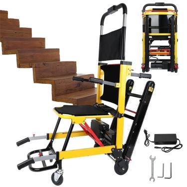 Imagem de Cadeira De Rodas EléTrica Para Subir Escadas, Leve - DobráVel, Ferramenta Para Subir Escadas, Com Painel Inteligente/Pneus Com AbsorçãO De Choque, Carga: 165 Kg, Para Deficientes E Idosos