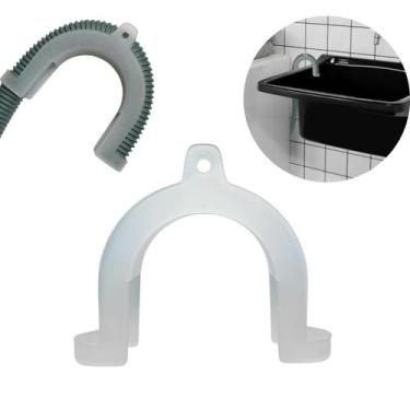 Imagem de Suporte Curva Mangueira Saída Água Máquina Lavar Universal - Ledmang