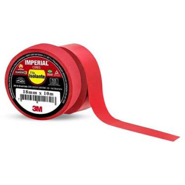 Imagem de Fita Isolante Vermelha Imperial 18mmx10m  3M