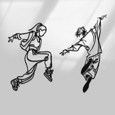 Imagem de Xedatric Decoração de parede com pôster de hip hop vibrante - arte dançarina de metal dançarina, perfeita para decoração de quarto de adolescentes e meninas, decoração de quarto elegante, presente