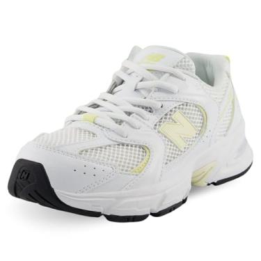 Imagem de New Balance Tênis infantil unissex 530 (criança grande), Branco/pergaminho, 18