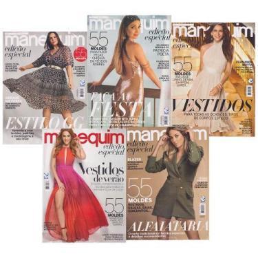 Imagem de Kit 5 Revistas de Moda Manequim Edição Especial Festa Plus - Editora E