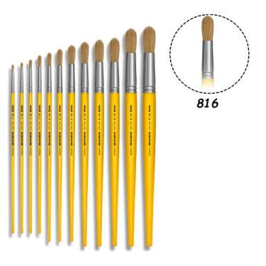 Imagem de 12 Pincel Tigre 816 Redondo Pituá N. do 02 Ao 24