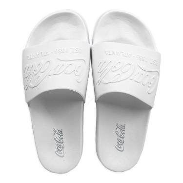 Imagem de Chinelo Coca Cola Slide Injetado Coke Bold Feminino Branco