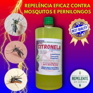 Imagem de Spray Repelente de Ambiente Pronto Uso 1L Citronela Natural Contra Mos