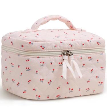 Imagem de Bolsa de cosméticos Prite Large Floral Coquette Aesthetic (Cherry)